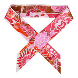 Hermes "Bingata" Fuchsia Silk Twilly