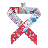 Hermes "Sur Mon Nuage" Fuchsia Silk Twilly