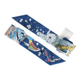 Hermes "Sur Mon Nuage" Marine Clair Silk Twilly Pair