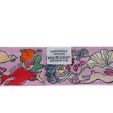 Hermes "Mille et Un Lapins" Parme Silk Twilly Pair