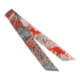 Hermes "Sous Le Charme D' Orphee" Grey Silk Twilly