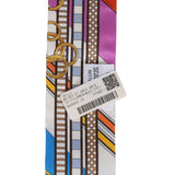 Hermes "Brides Et Gris" Grey Silk Twilly