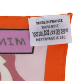 Hermes "Minuit au Faubourg" Orange Silk Twill Scarf 70cm