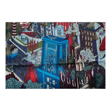 Hermes "Animapolis" Bordeaux Silk Twill Scarf 90cm