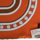 Hermes "Grand Tralala" Potiron Silk Twill Scarf 90cm