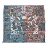 Hermes "La Legende de la Foret" White Silk Twill Scarf 90cm