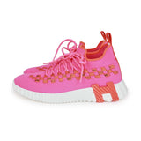 Hermes Flex Sneaker Pink and Orange Bolduc 35