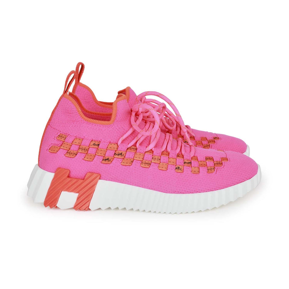 Hermes Flex Sneaker Pink and Orange Bolduc 35