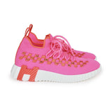 Hermes Flex Sneaker Pink and Orange Bolduc 35