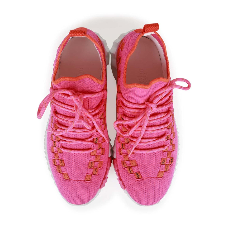 Hermes Flex Sneaker Pink and Orange Bolduc 35