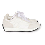 Hermes Boomerang Sneakers White/Gris Perle Epsom/Suede/Canvas 38