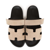 Hermes Chypre Sandals Gris Tourterelle Suede 43