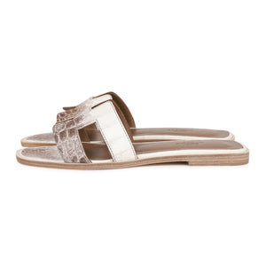 Hermes Oran Sandals Himalaya Niloticus Crocodile