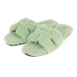 Hermes Oran Sandals Vert D'eau Woolskin 37.5