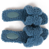 Hermes Oran Sandals Bleu Woolskin 36