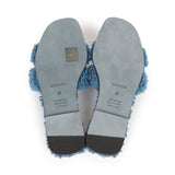 Hermes Oran Sandals Bleu Woolskin 36