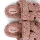 Hermes Chypre Techno Sandals Bois de Santal Woolskin 37