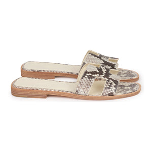 Hermes Oran Sandals Natural Python 37