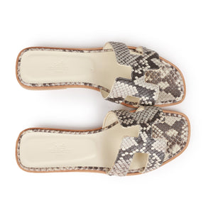 Hermes Oran Sandals Natural Python 37