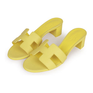 Hermes Oasis Sandals Lime Epsom 37