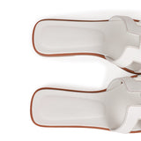 Hermes Oran Sandals White Box Calfskin 38