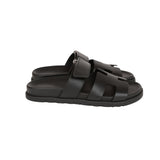 Hermes Chypre Sandals Black Calfskin 37