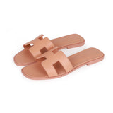 Hermes Oran Sandals Rouge Blush Box Calfskin 38