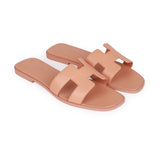 Hermes Oran Sandals Rouge Blush Box Calfskin 38