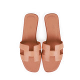 Hermes Oran Sandals Rouge Blush Box Calfskin 38