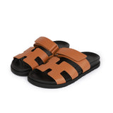 Hermes Chypre Sandals Gold Calfskin 37
