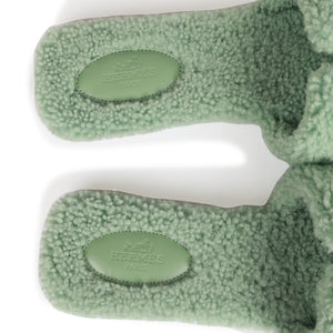 Hermes Oran Sandals Vert D'eau Woolskin 41