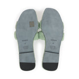 Hermes Oran Sandals Vert D'eau Woolskin 41