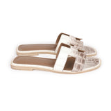 Hermes Oran Sandals Himalaya Niloticus Crocodile 38