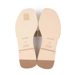 Hermes Oran Sandals Etoupe Epsom 35