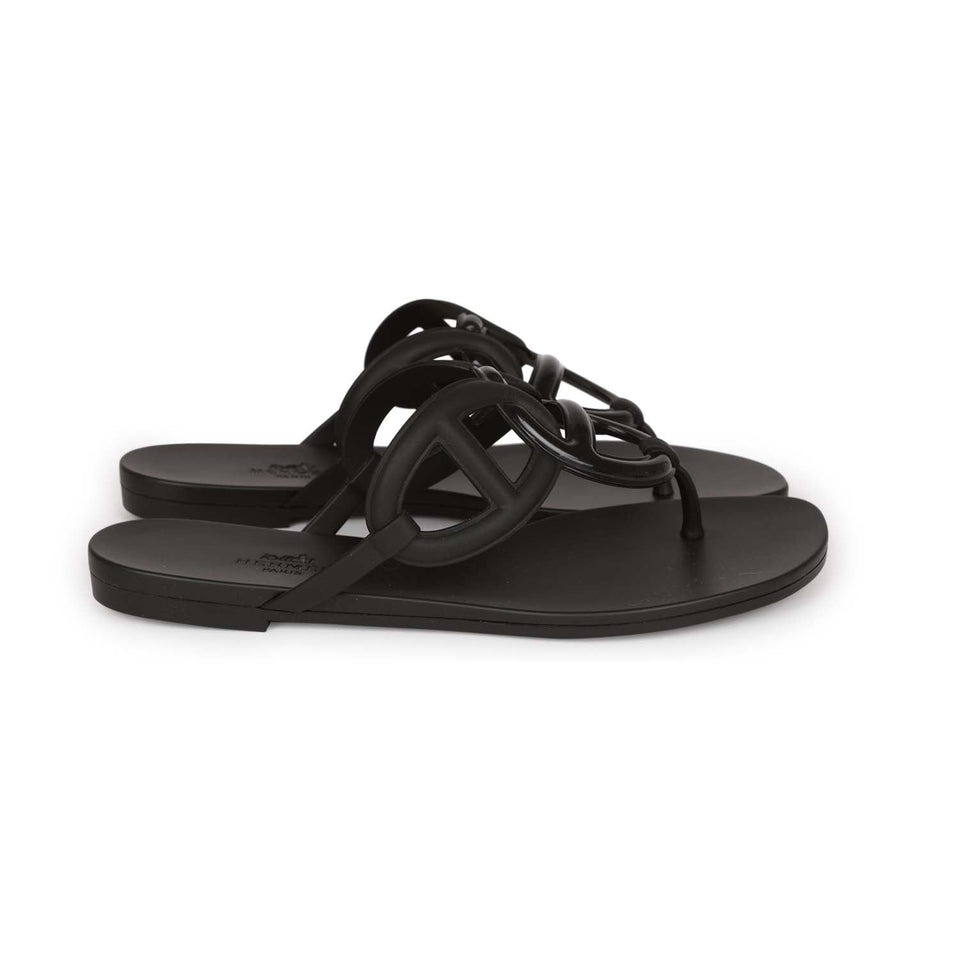 Hermes Egerie Sandal Black TPU 36