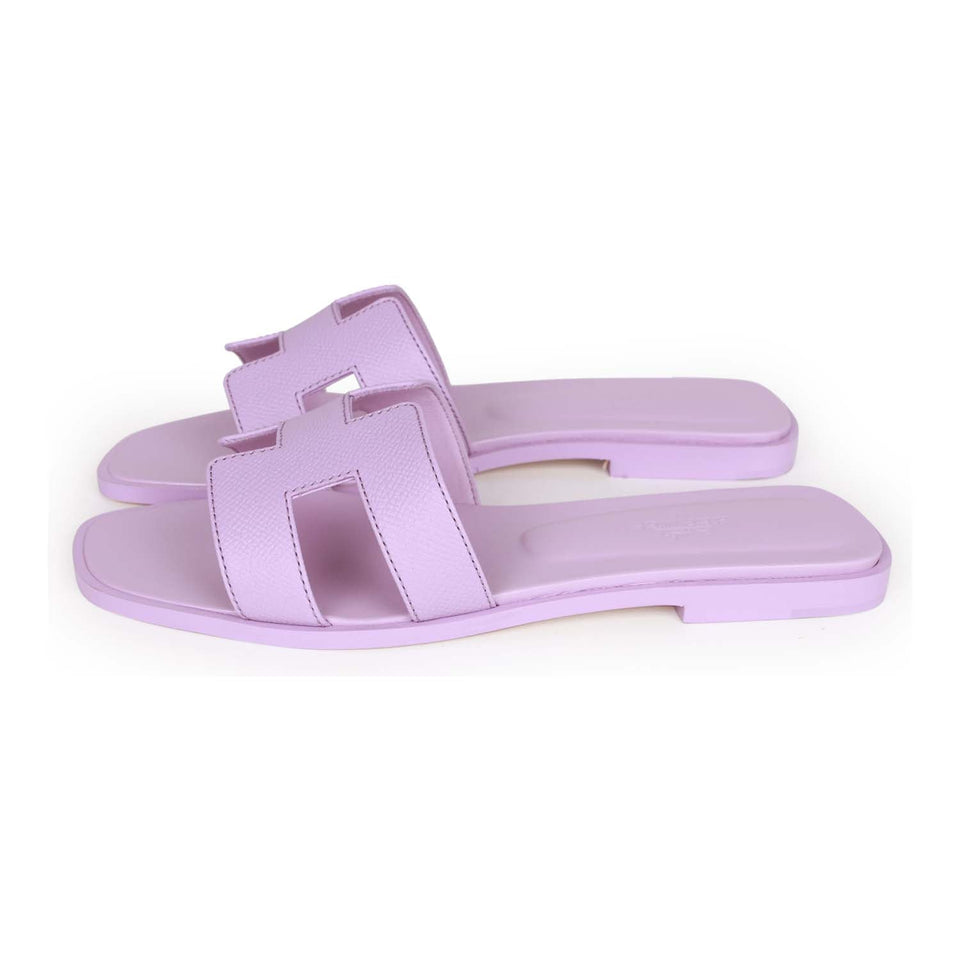 Hermes Oran Sandal Violet Amethyst Epsom 36.5