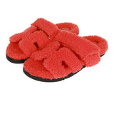 Hermes Chypre Techno Sandals Orange Woolskin 37.5