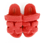 Hermes Chypre Techno Sandals Orange Woolskin 37.5