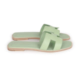 Hermes Oran Sandals Vert Jade Epsom 39.5 EU