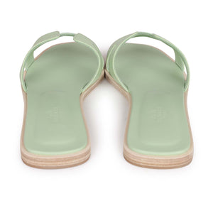 Hermes Oran Sandals Vert Jade Epsom 39.5 EU