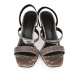 Hermes Glamour 95 Sandals Ombre Lizard Palladium Hardware 38 EU