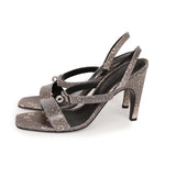Hermes Glamour 95 Sandals Ombre Lizard Palladium Hardware 38 EU