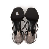 Hermes Glamour 95 Sandals Ombre Lizard Palladium Hardware 38 EU