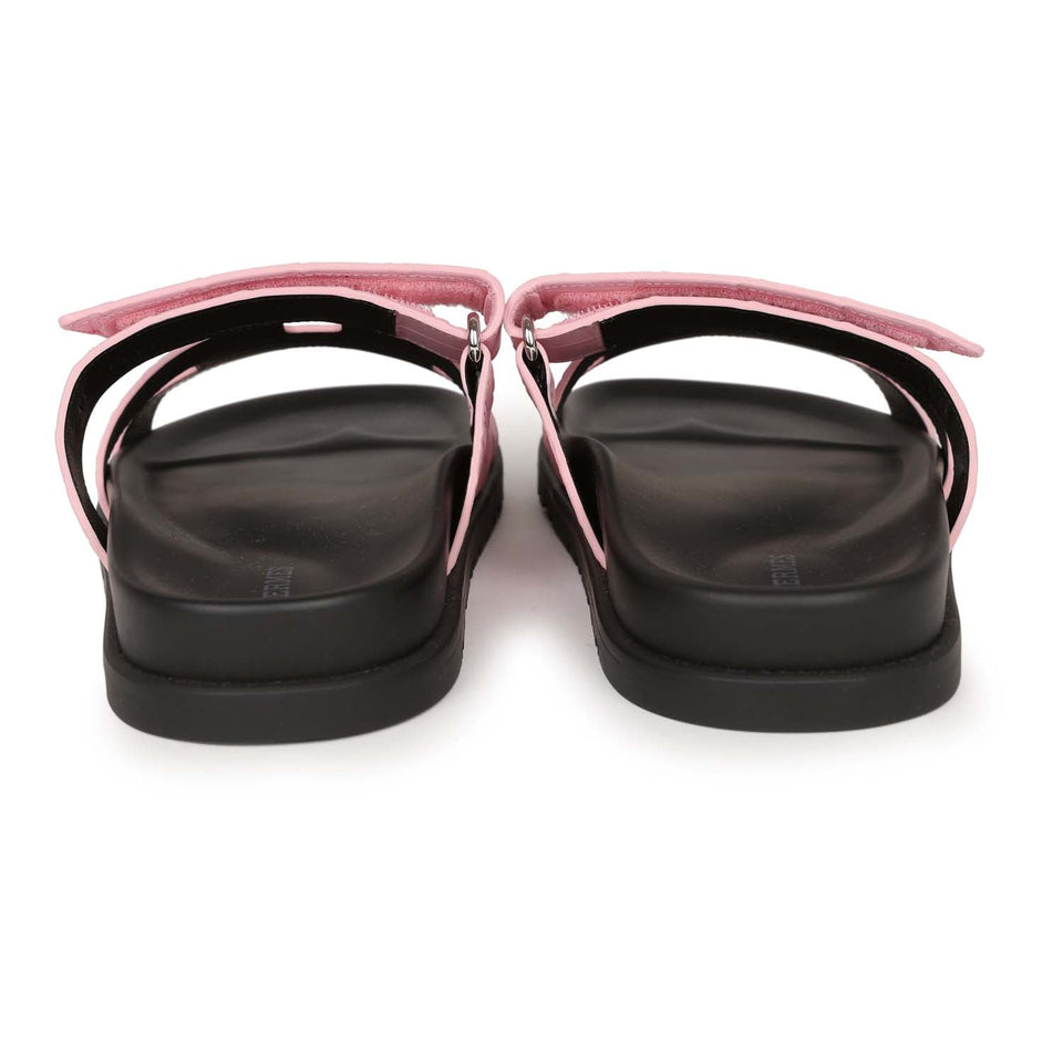 Hermes Chypre Techno Sandals Pink Matte Alligator Palladium Hardware 38