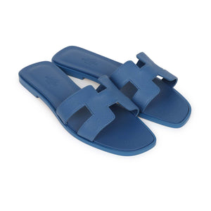 Hermes Oran Sandal Bleu Bleuet Epsom 38