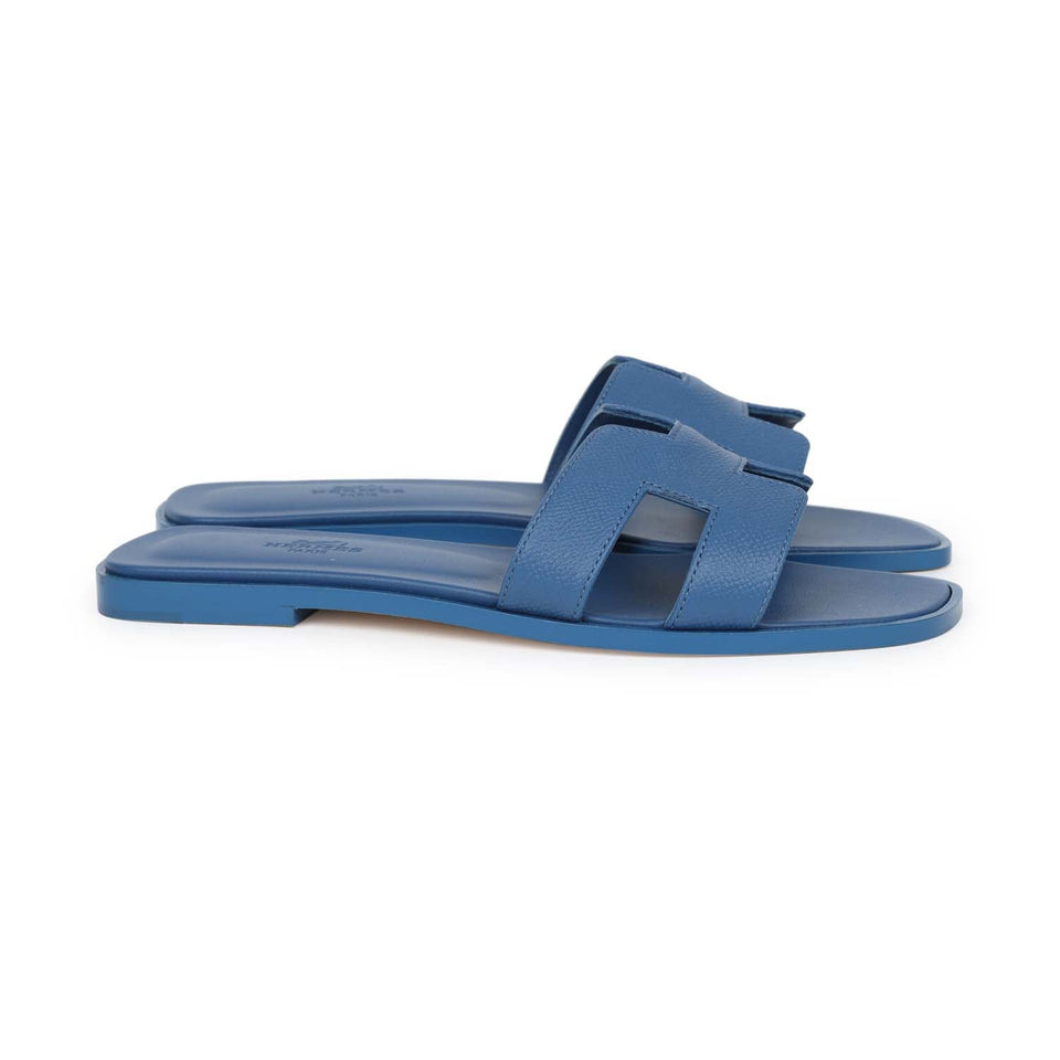 Hermes Oran Sandal Bleu Bleuet Epsom 38