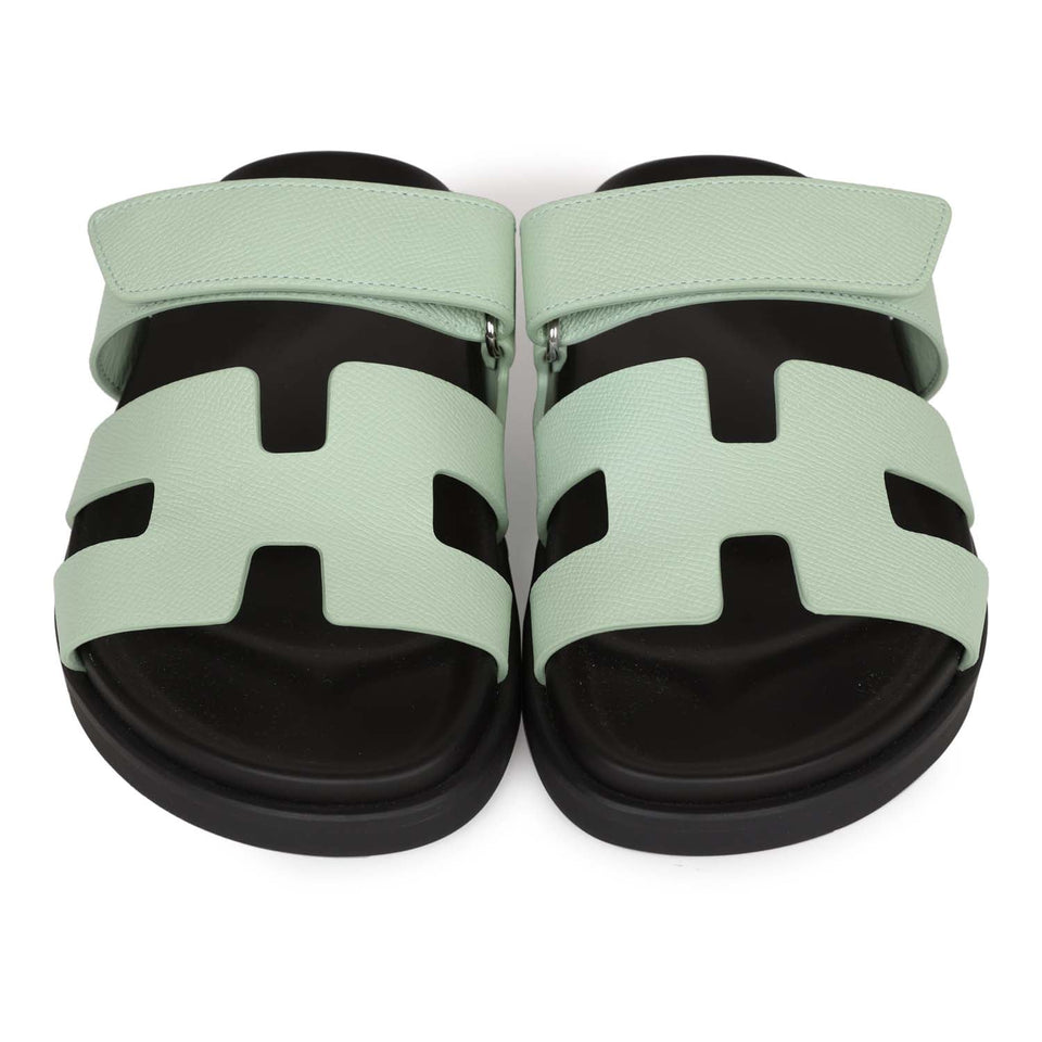 Hermes Chypre Sandal Vert Jade Epsom Palladium Hardware 37.5