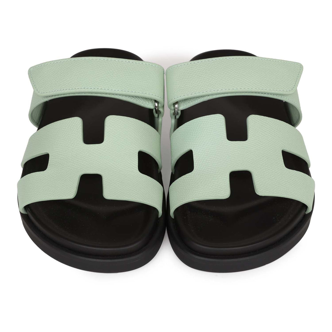 Hermes Chypre Sandal Vert Jade Epsom Palladium Hardware 37.5