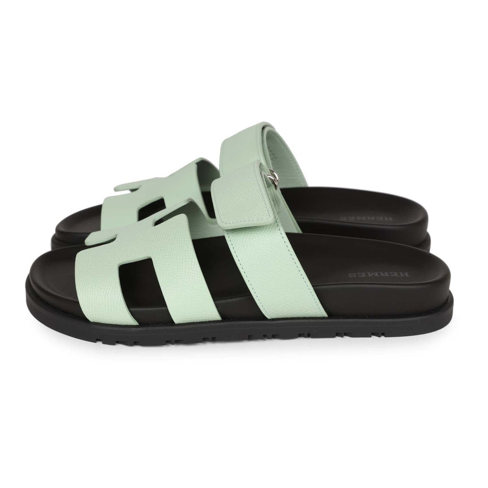 Hermes Chypre Sandal Vert Jade Epsom Palladium Hardware 37.5