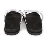 Hermes Chypre Sandals White Palladium Hardware